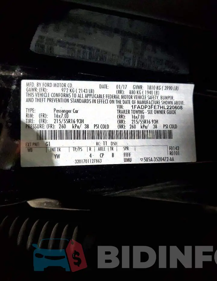 1FADP3FE7HL220608 Photo# 12