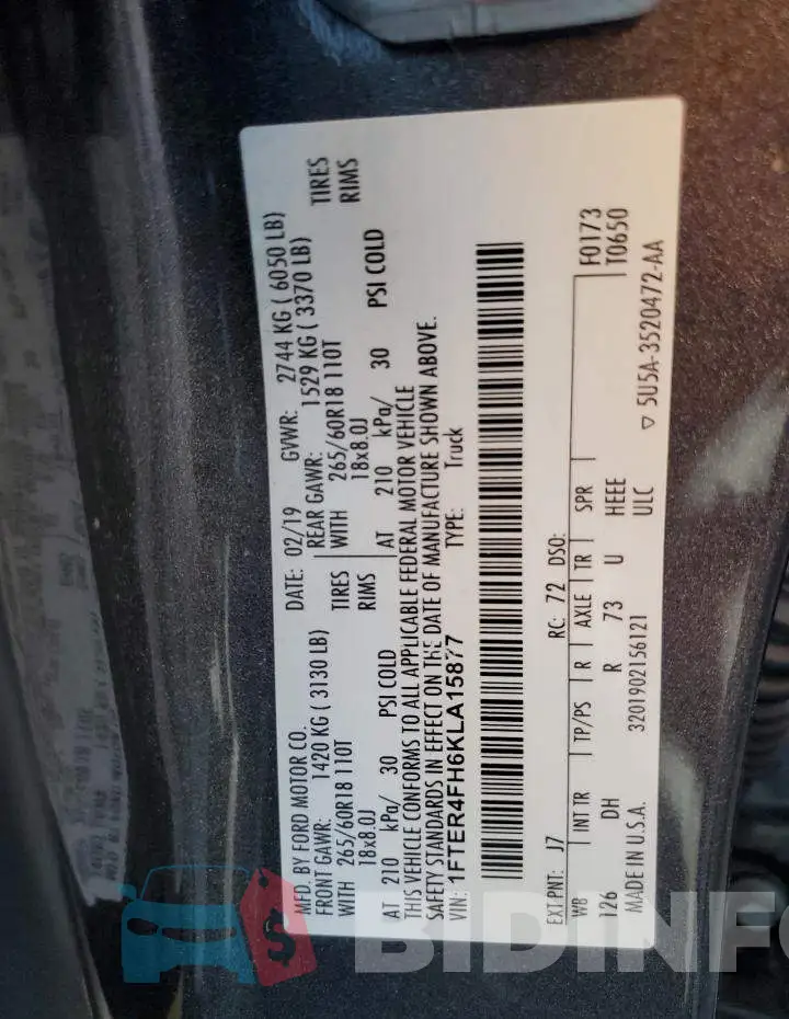 1FTER4FH6KLA15877 Photo# 12