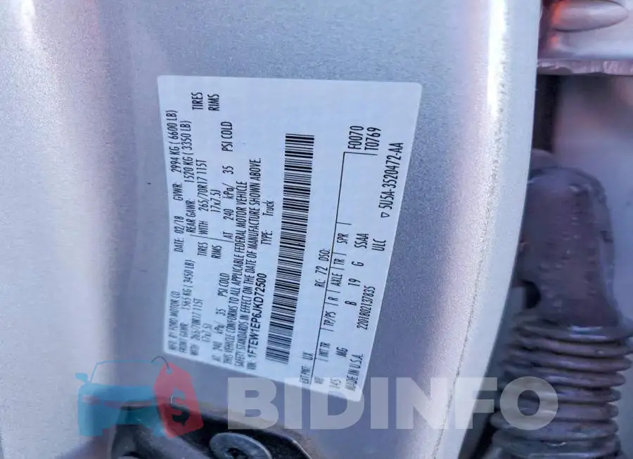 1FTEW1EP6JKD72500 Photo# 13