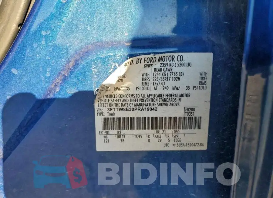 3FTTW8E30PRA19042 Photo# 12