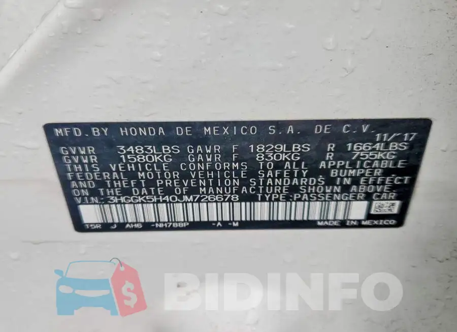 3HGGK5H40JM726678 Photo# 12