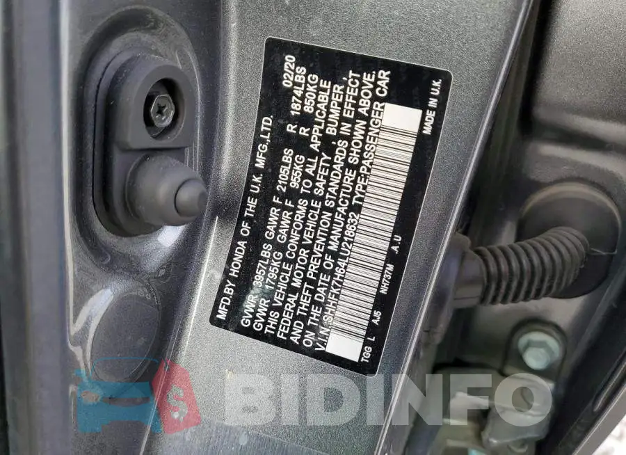 SHHFK7H64LU218632 Photo# 12
