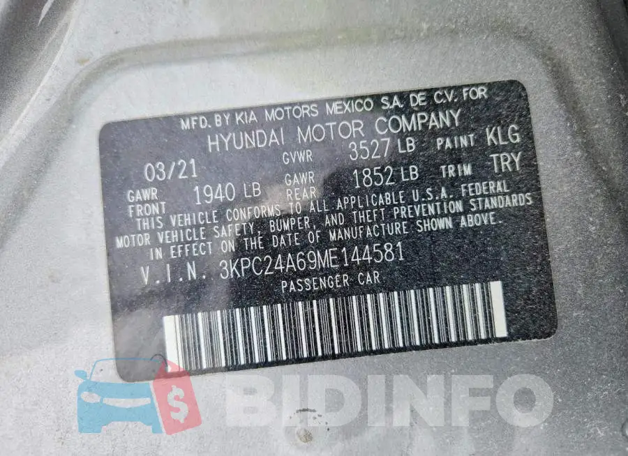 3KPC24A69ME144581 Photo# 12