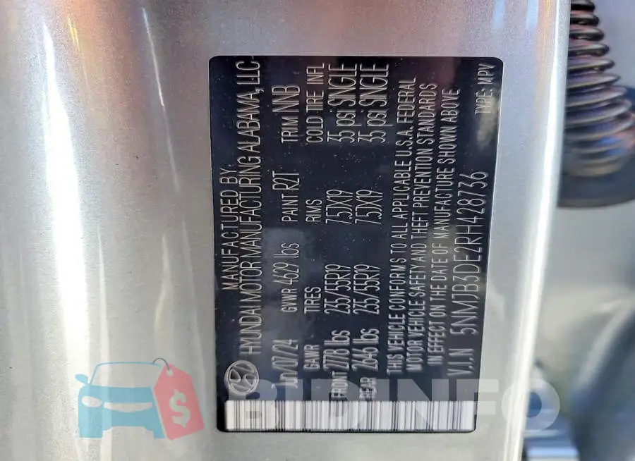 5NMJB3DE2RH428736 Photo# 14