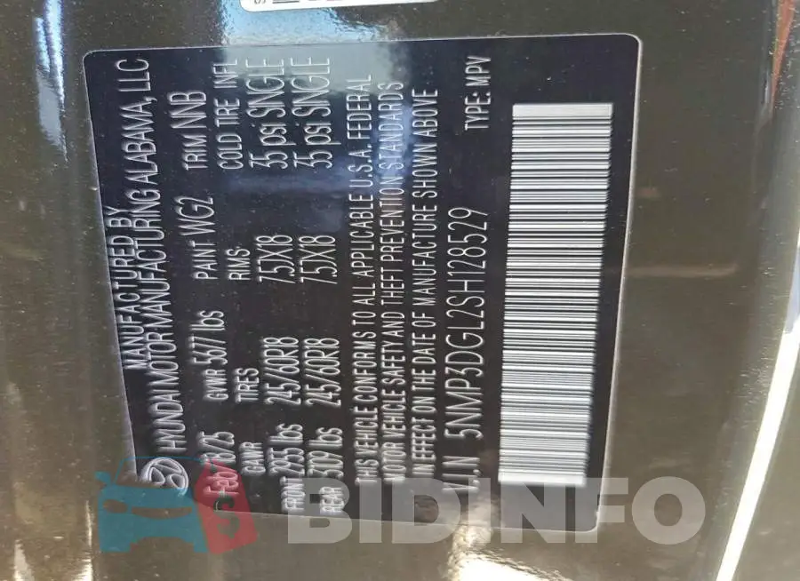 5NMP3DGL2SH128529 Photo# 13