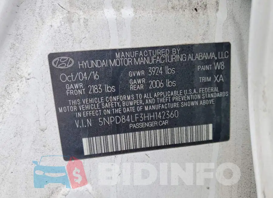 5NPD84LF3HH142360 Photo# 12