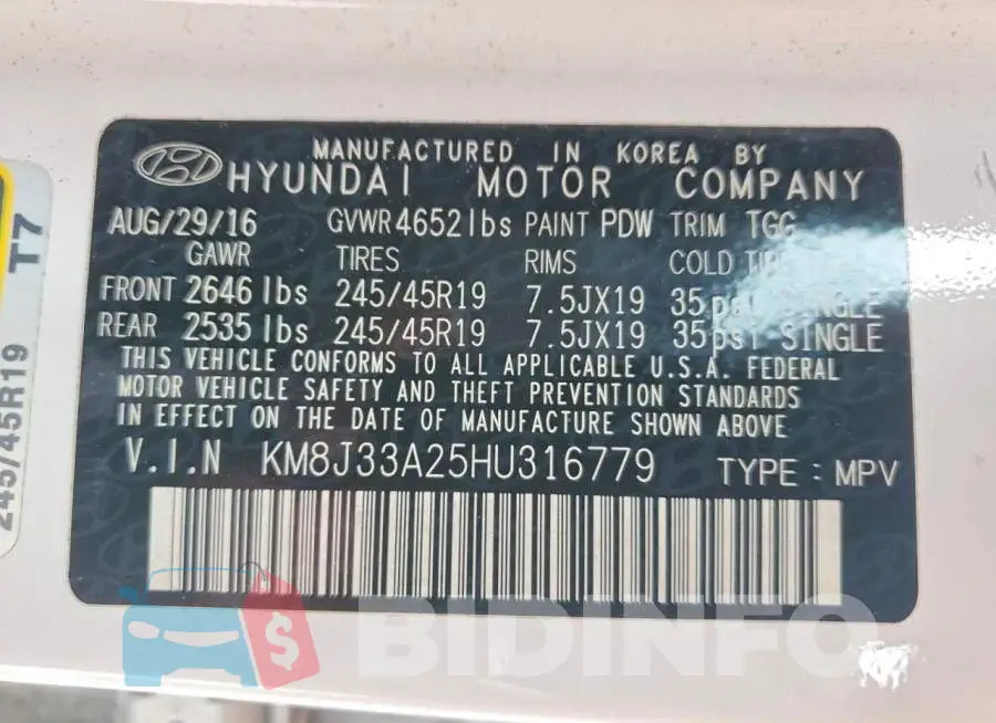 KM8J33A25HU316779 Photo# 12