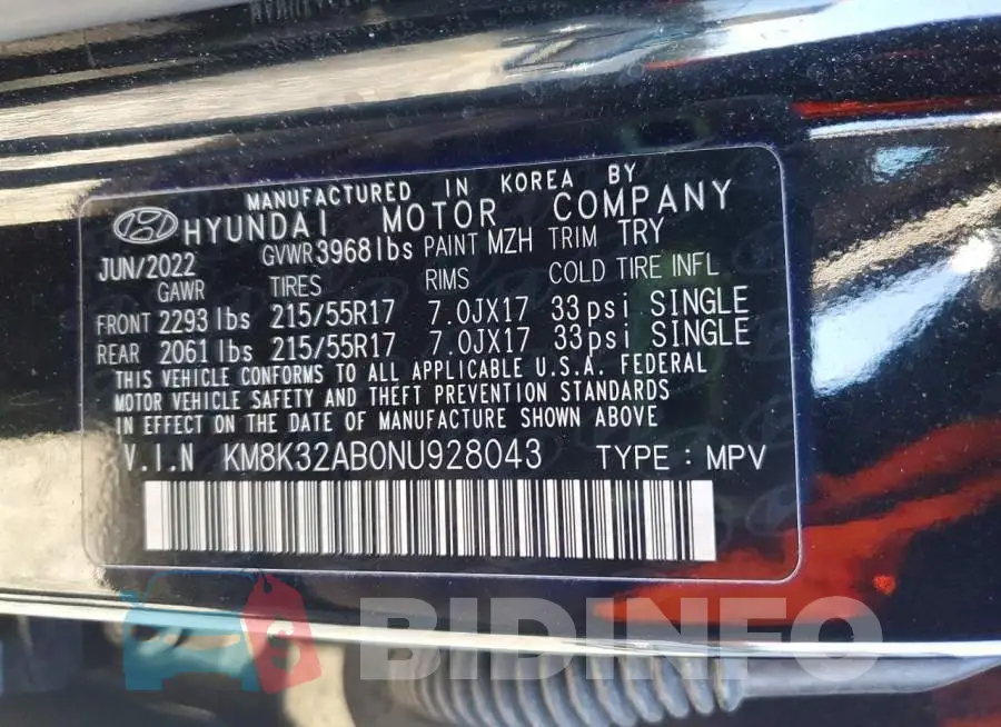 KM8K32AB0NU928043 Photo# 13