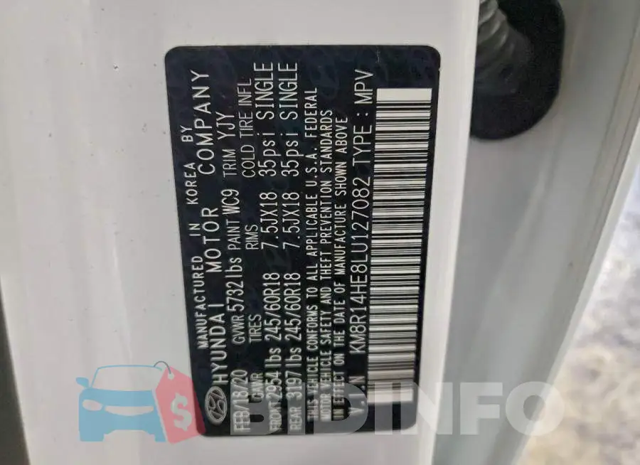 KM8R14HE8LU127082 Photo# 13