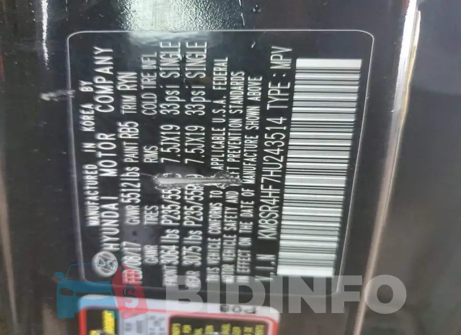 KM8SR4HF7HU243514 Photo# 12