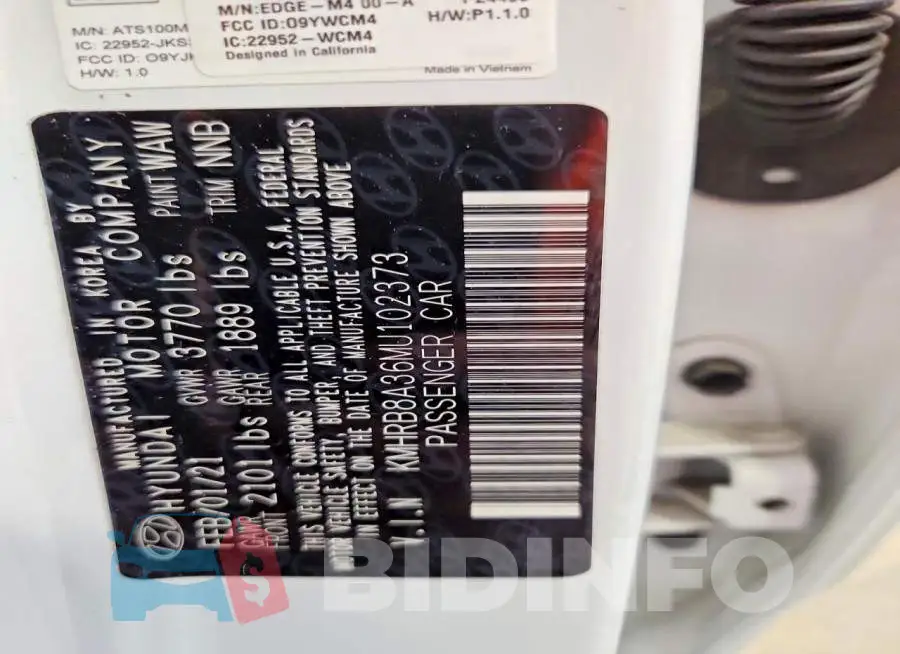 KMHRB8A36MU102373 Photo# 12