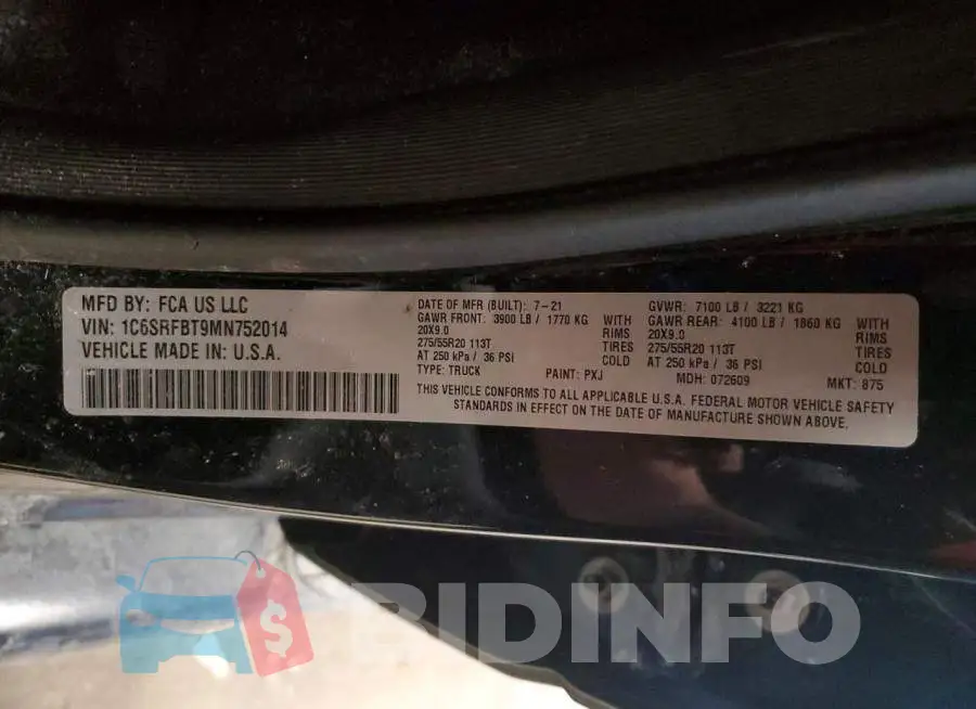 1C6SRFBT9MN752014 Photo# 12