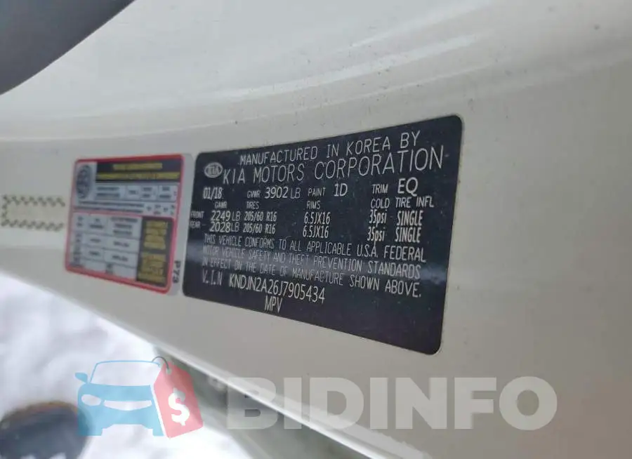 KNDJN2A26J7905434 Photo# 13