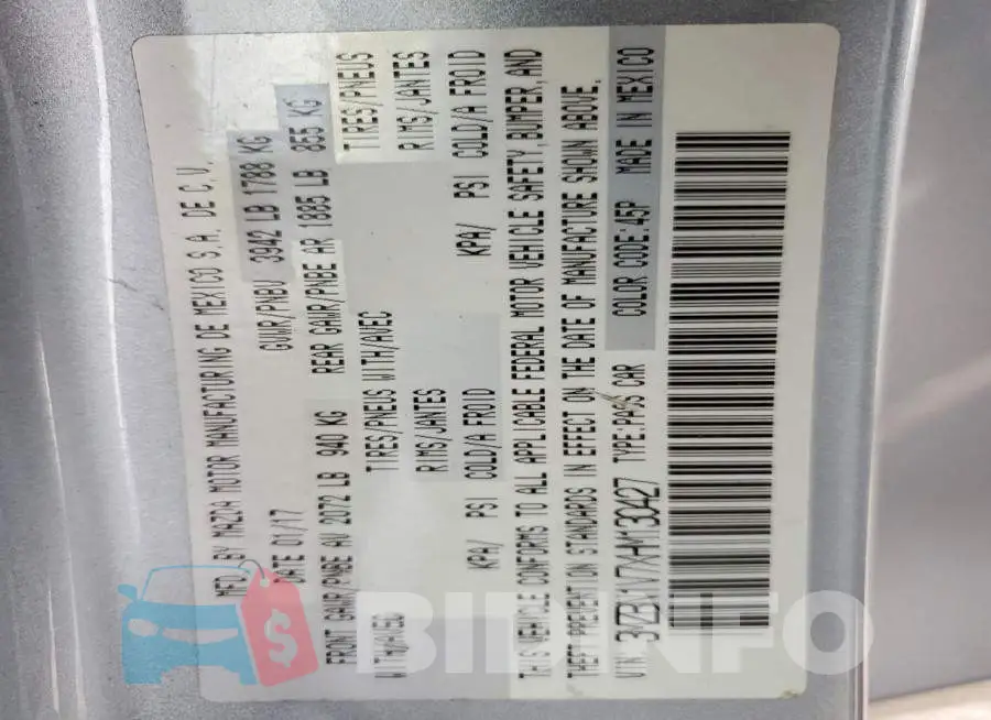 3MZBN1V7XHM130427 Photo# 13