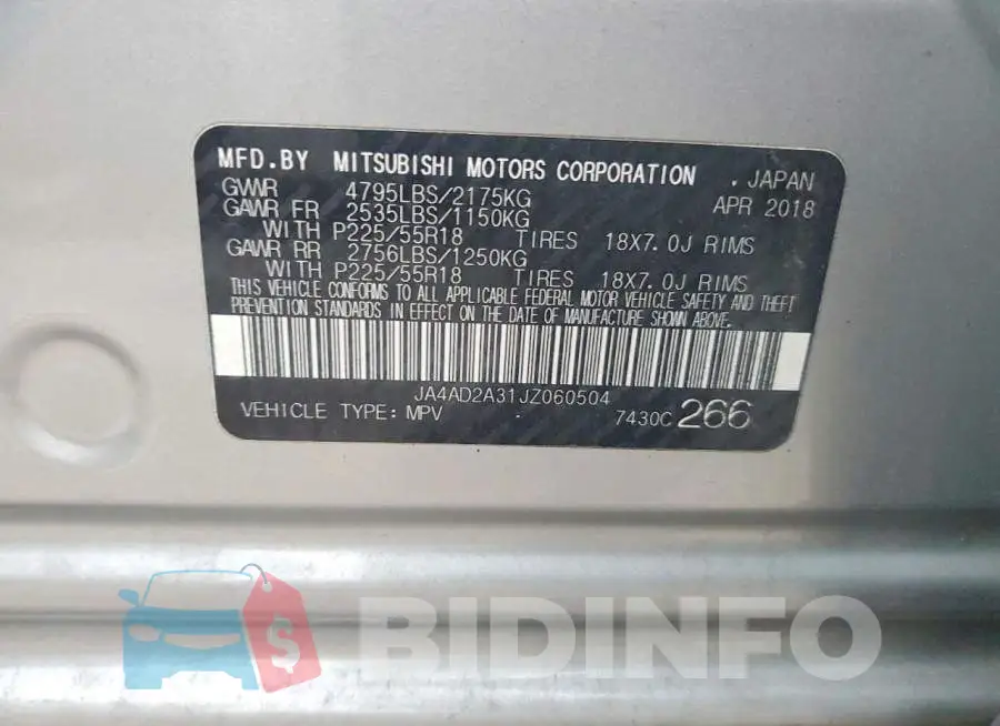JA4AD2A31JZ060504 Photo# 14