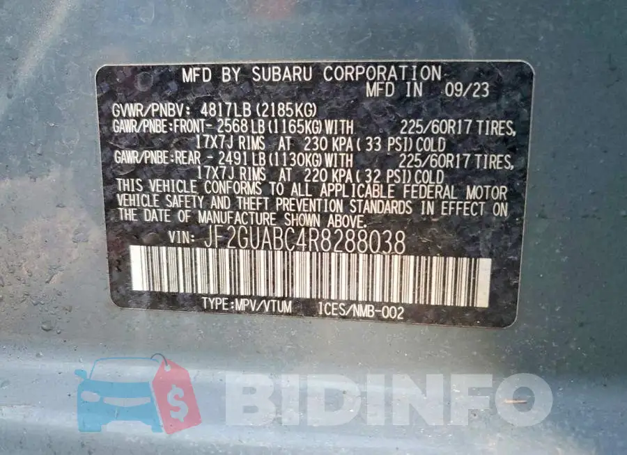 JF2GUABC4R8288038 Photo# 12