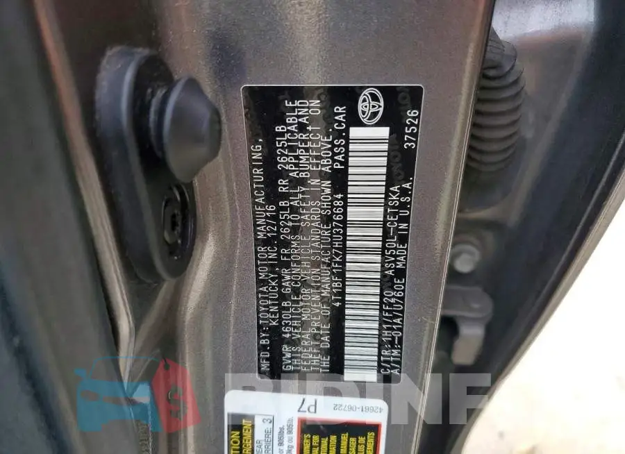 4T1BF1FK7HU376684 Photo# 12