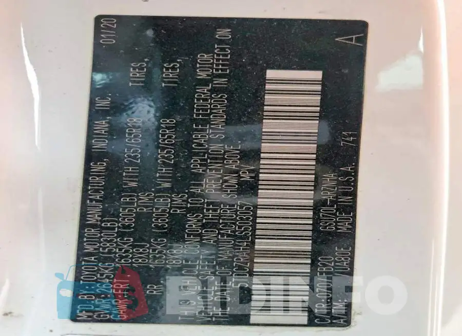 5TDCZRAH4LS503057 Photo# 13
