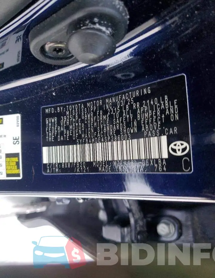 5YFB4MDE4SP286003 Photo# 12