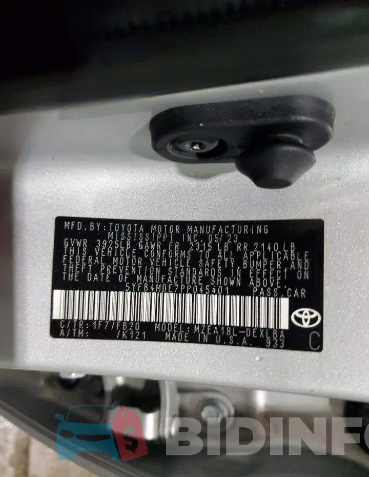 5YFB4MDE7PP045401 Photo# 12