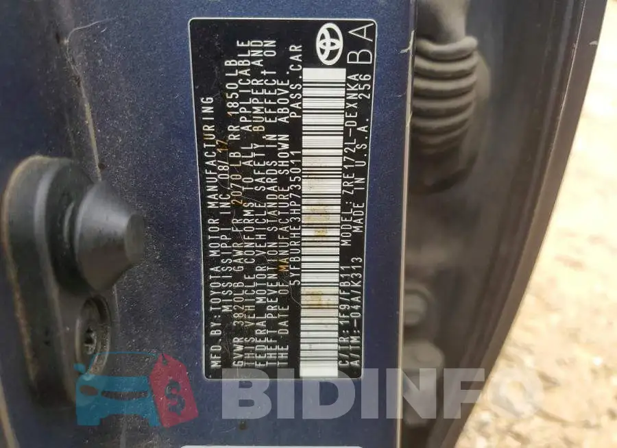 5YFBURHE3HP735011 Photo# 12