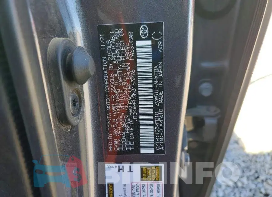 JTDKAMFU2N3163276 Photo# 12