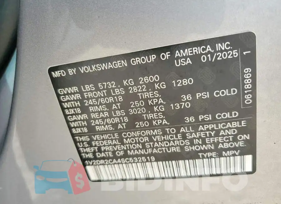 1V2DR2CA4SC532519 Photo# 13