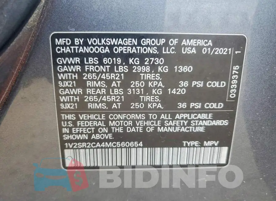 1V2SR2CA4MC560654 Photo# 13