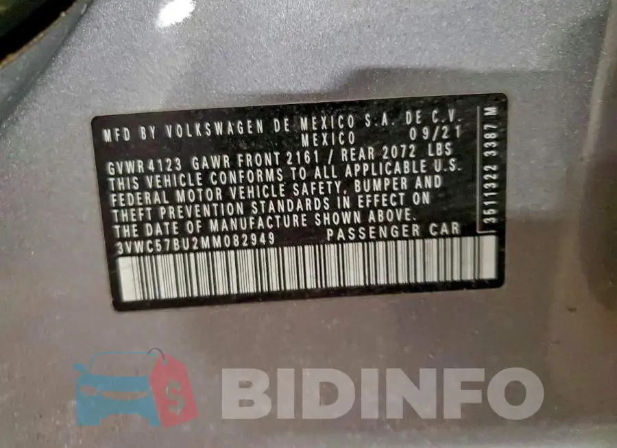 3VWC57BU2MM082949 Photo# 13