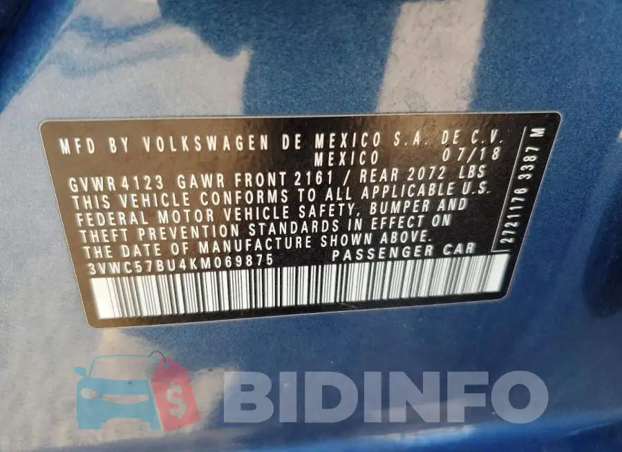 3VWC57BU4KM069875 Photo# 13