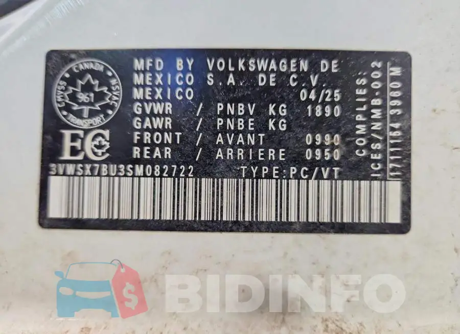 3VWSX7BU3SM082722 Photo# 12