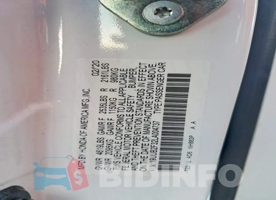 19UUB2F32LA004737 Photo# 12
