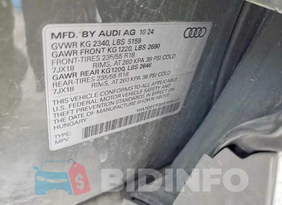 WA1DECF30S1011321 Photo# 12