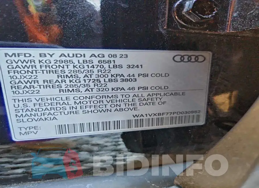WA1VXBF77PD030952 Photo# 14