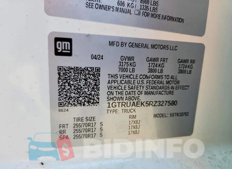 1GTRUAEK5RZ327580 Photo# 13