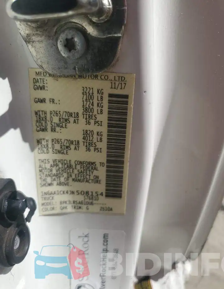 1N6AA1CK4JN508154 Photo# 12