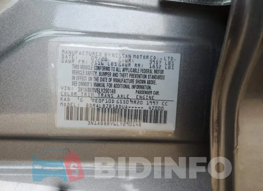 3N1AB8BV6LY290148 Photo# 12