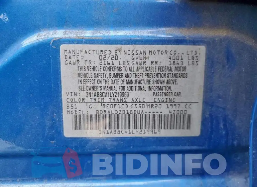 3N1AB8CV1LY219969 Photo# 13
