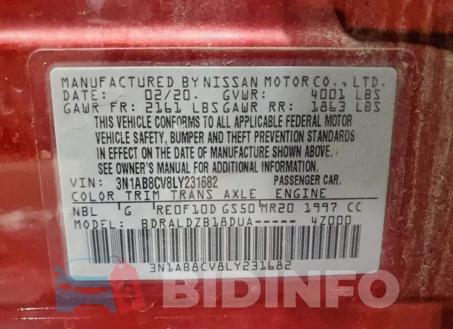 3N1AB8CV8LY231682 Photo# 12