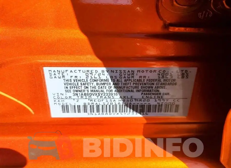 3N1AB8DVXSY233916 Photo# 12