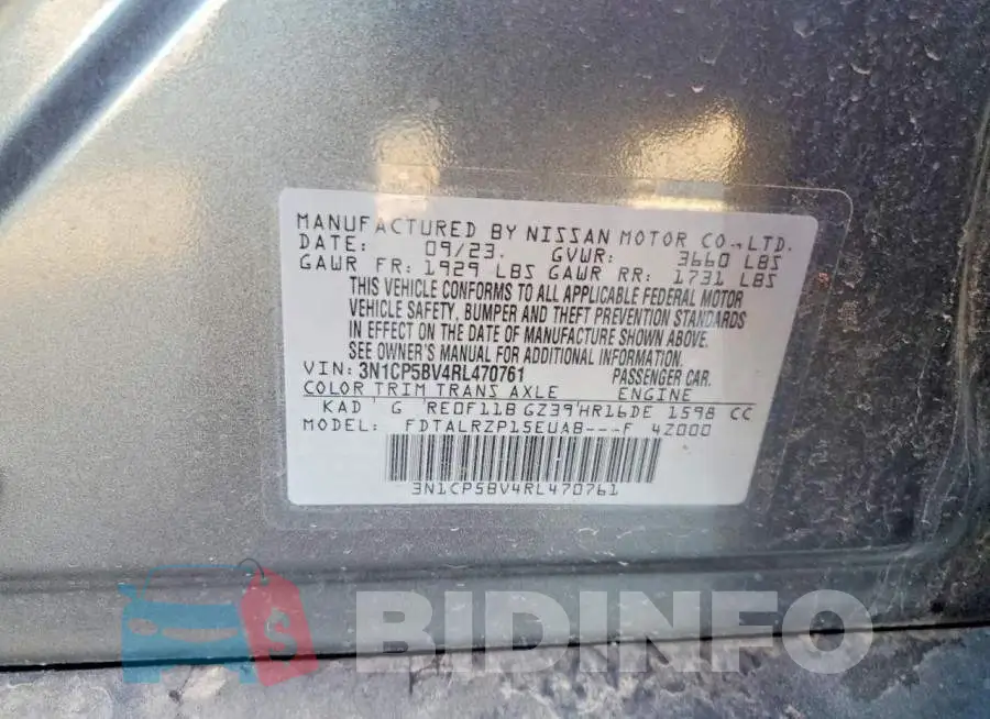 3N1CP5BV4RL470761 Photo# 12