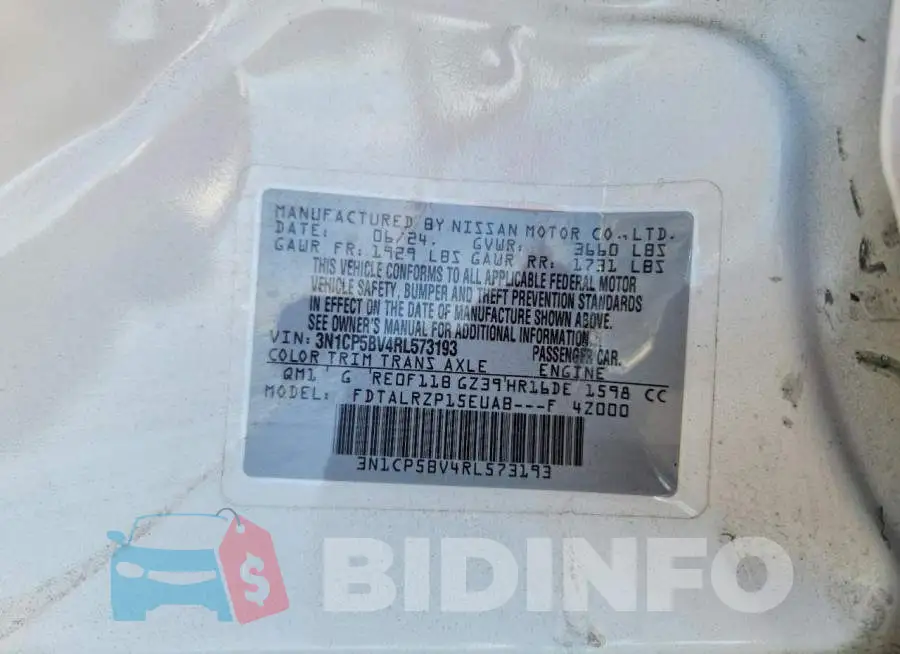 3N1CP5BV4RL573193 Photo# 12