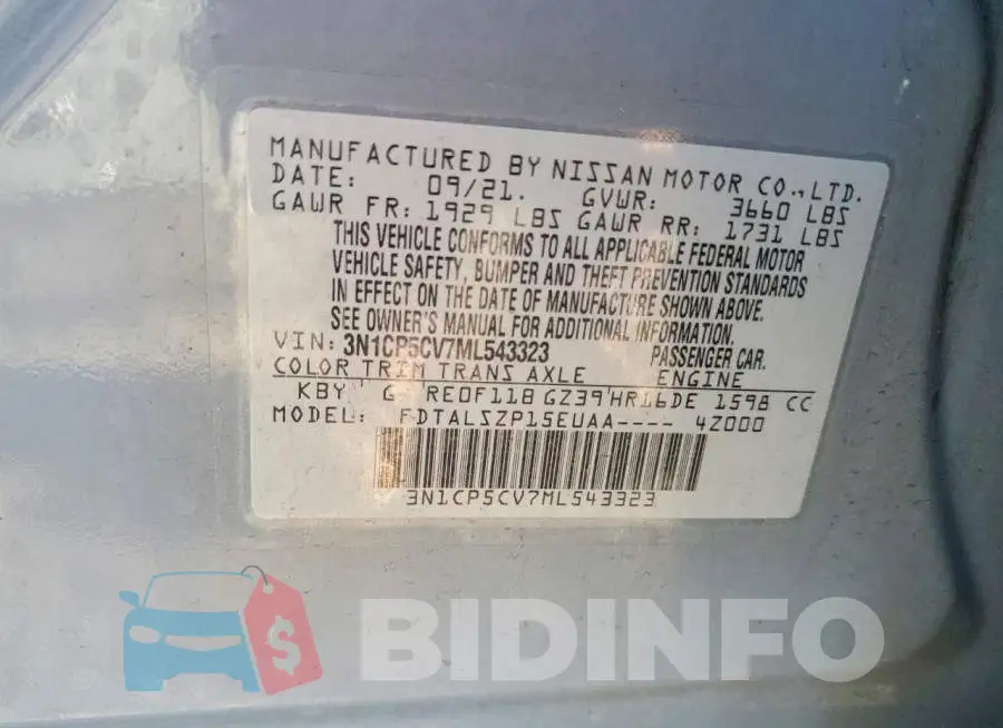 3N1CP5CV7ML543323 Photo# 12