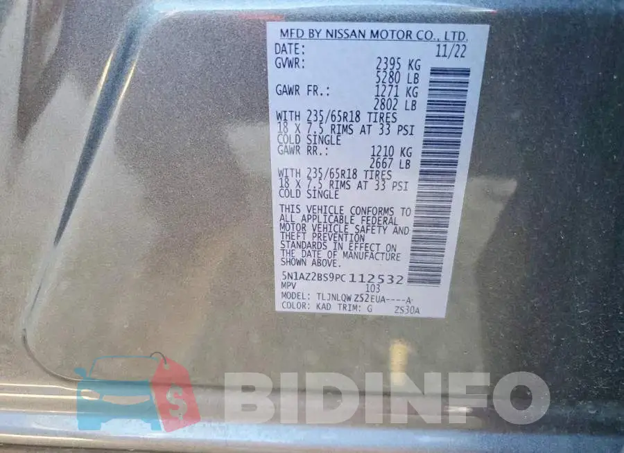5N1AZ2BS9PC112532 Photo# 12
