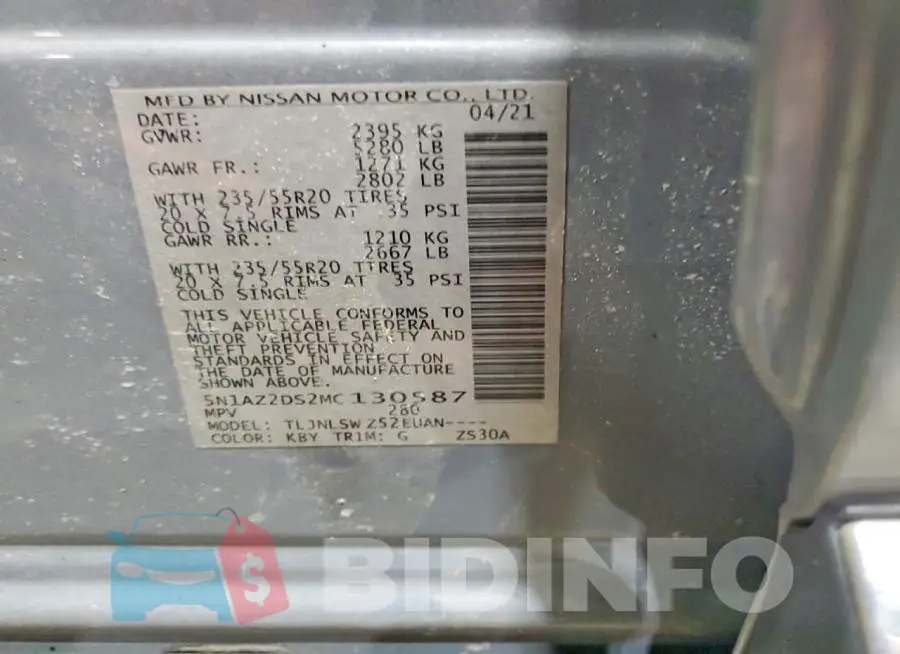5N1AZ2DS2MC130587 Photo# 14
