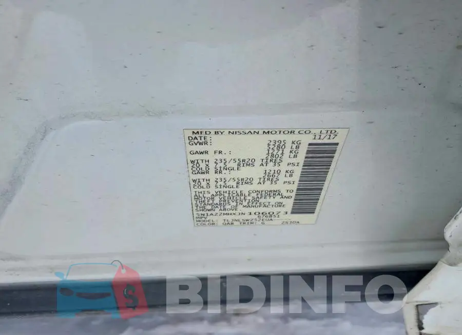 5N1AZ2MHXJN106073 Photo# 13