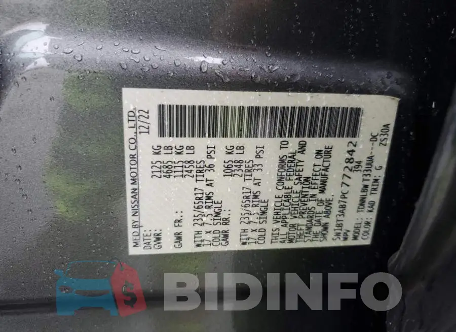 5N1BT3AB7PC772842 Photo# 14