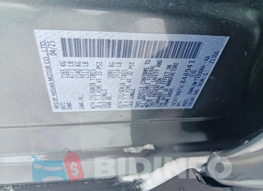 5N1BT3BB7SC848941 Photo# 13