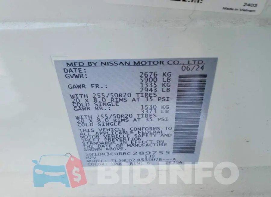 5N1DR3CD6RC289755 Photo# 13