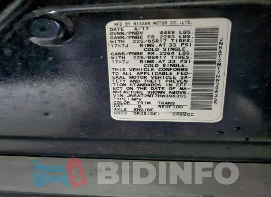 JN8AT2MT7HW396355 Photo# 14